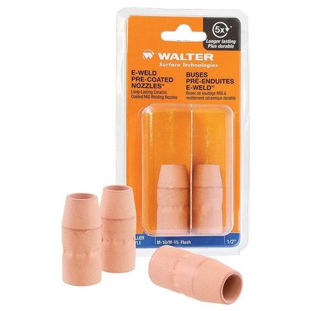 WALTER SURFACE TECHNOLOGIES E-Weld Pre-Coated Nozzle Wn Miller Style M-25/M-40 1/2 R.1/8 54C132